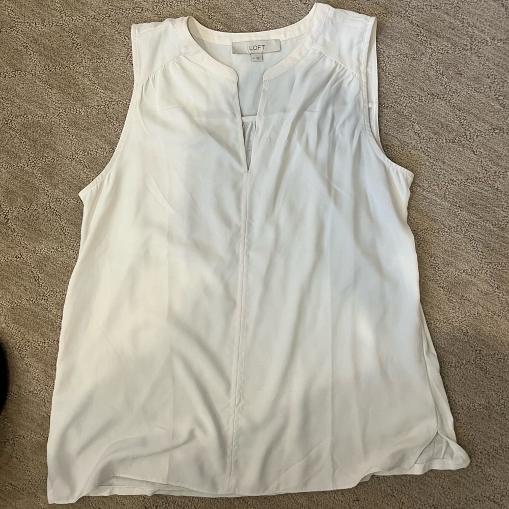 LOFT White Sleeveless Blouse